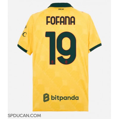 Muški Nogometni Dres AC Milan Youssouf Fofana #19 Rezervni 2025-26 Kratak Rukav Muški Nogometni Dres AC Milan Youssouf Fofana #19 Rezervni 2025-26 Kratak Rukav